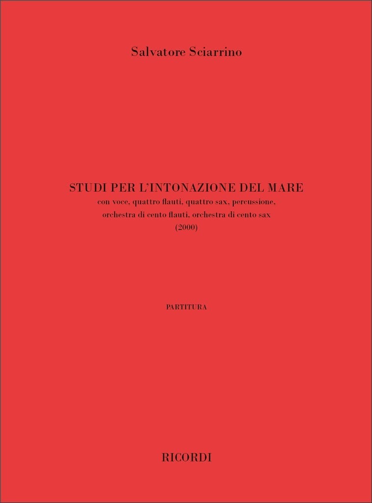 Studi Per L'Intonazione Del Mare